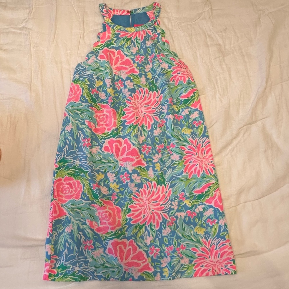 Lilly Pulitzer Floral Mini Dress - Blue, Pink, Green